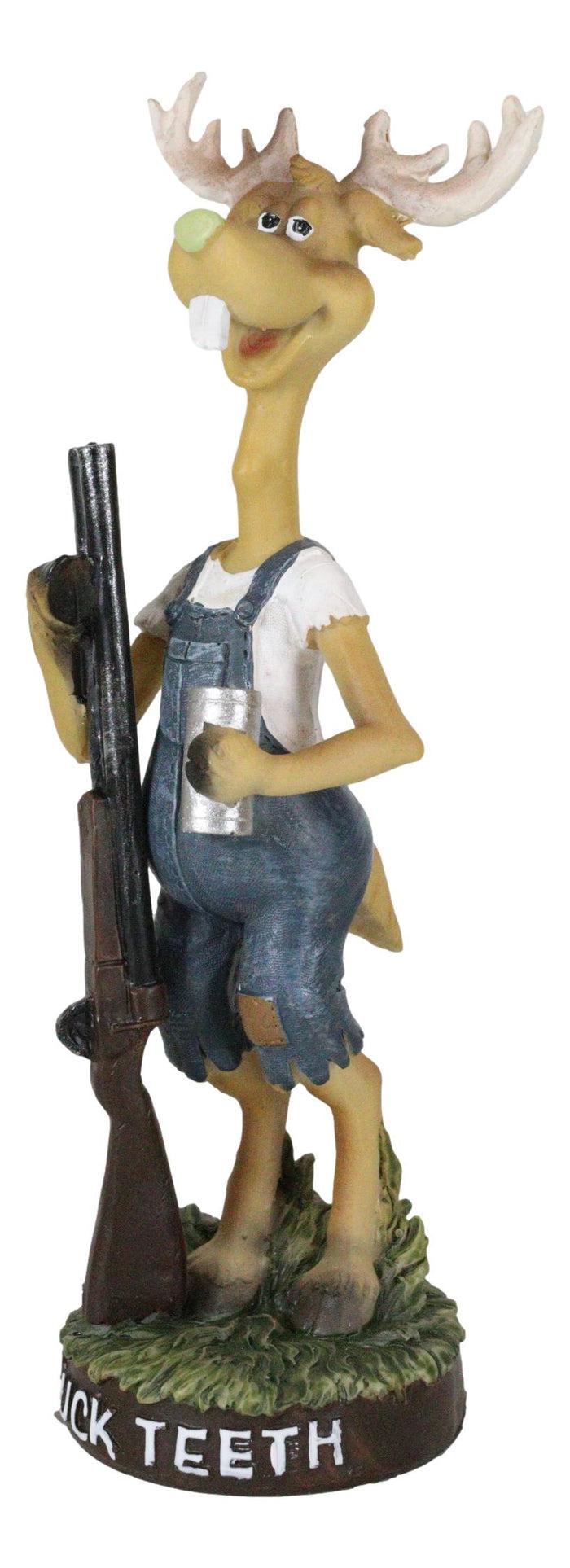 Hunting Hillbilly Buck Teeth Deer With Shotgun Rifle And Moonshine Cup Figurine