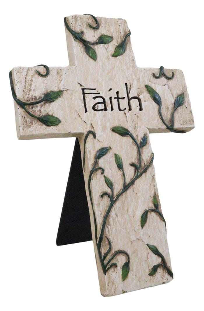 Inspirational Vintage Tuscany Faith Olive Branches Decorative Wall Cross Decor