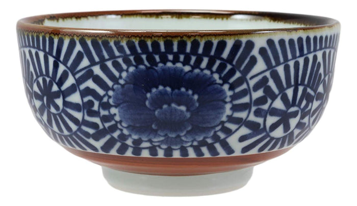 Japanese Shades Of Blue Artistic Porcelain Bowls Set Of 4 Rice Salad Miso Soup