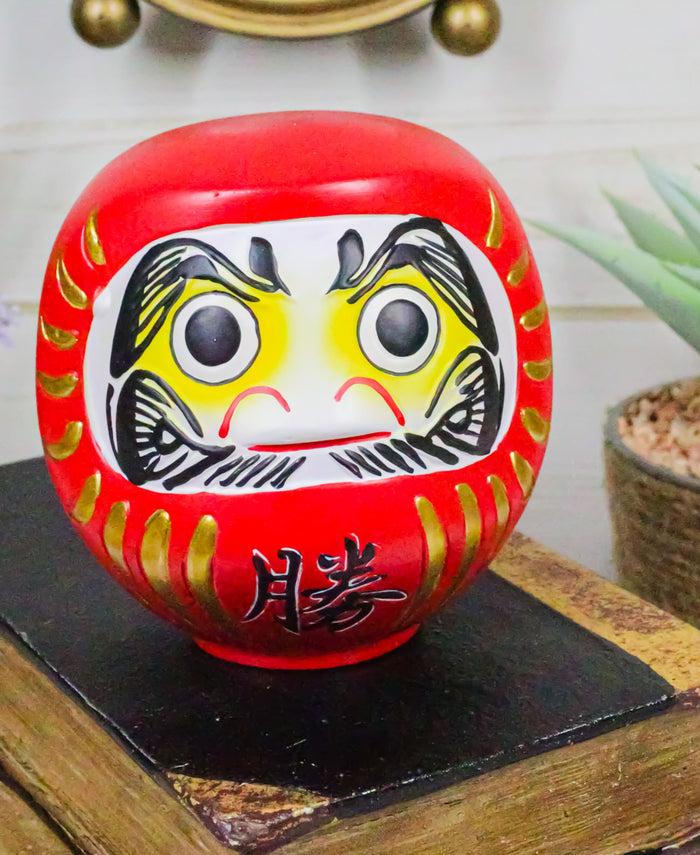 Japanese Traditional Zen Buddhism Daruma Dharma Doll Figurine Good Luck Talisman