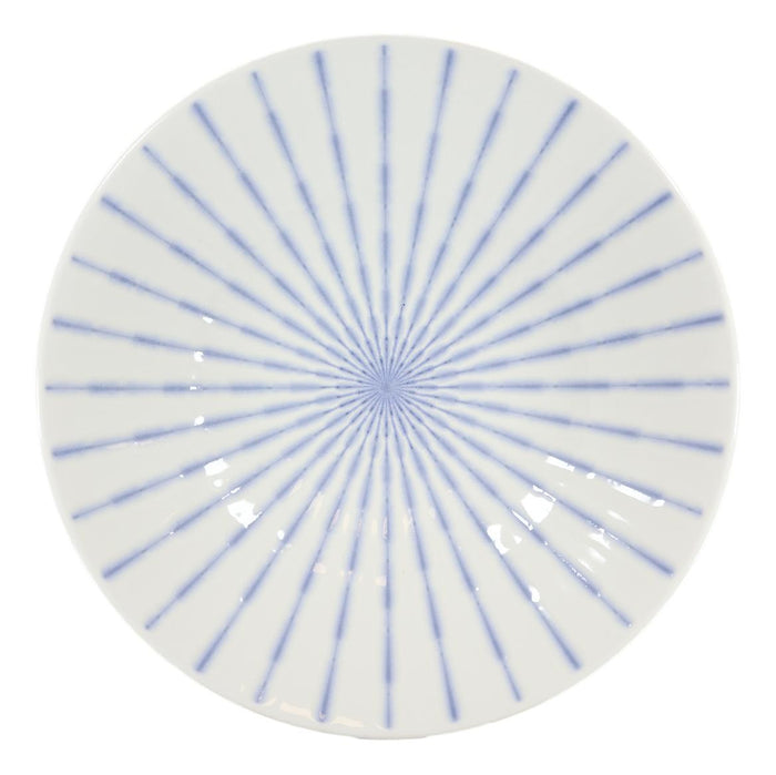 Japanese White And Blue Focus Reduction Glazed Ceramic Shallow Bowls Pack Of 2