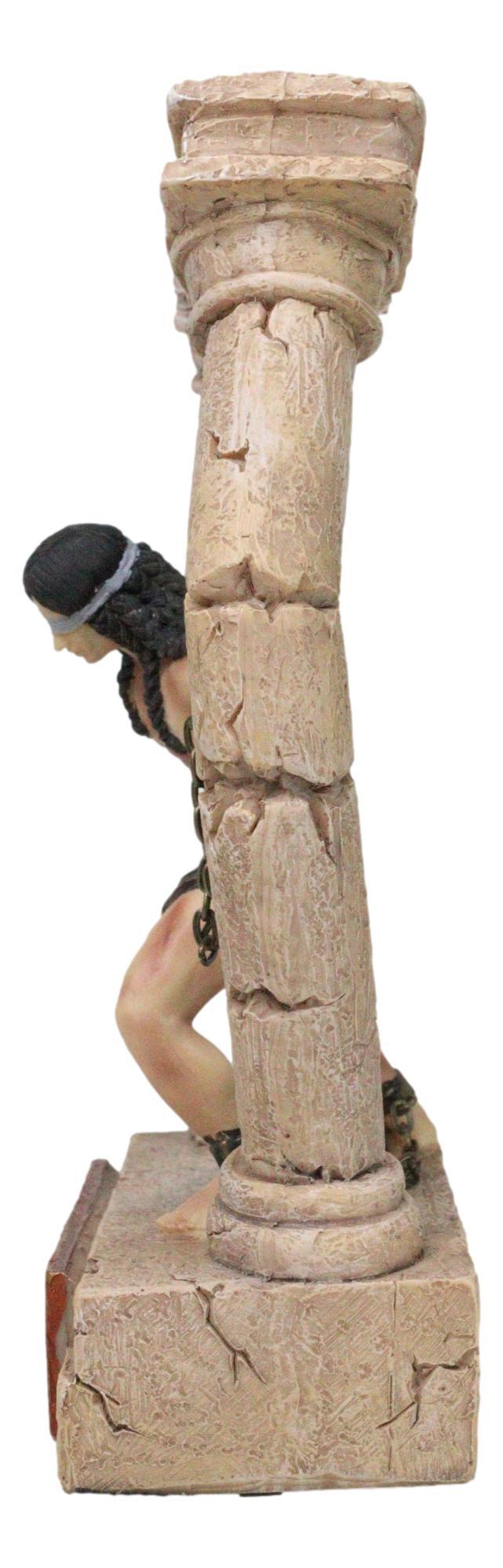 Judeo Christian Book Of Judges Samson Last Prayer Tearing Down Pillars Figurine