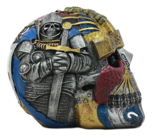 Knights Of Templar Lambs To Lions Skull Statue Crusader Knights Solomon Skeleton