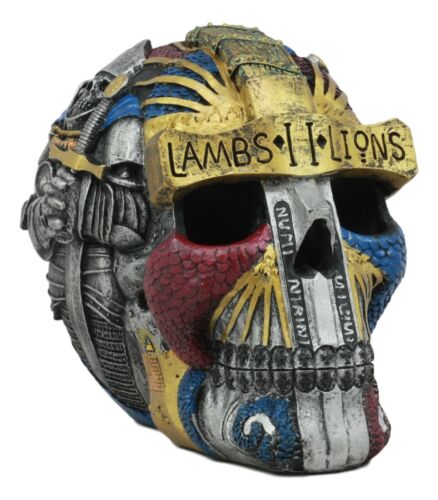 Knights Of Templar Lambs To Lions Skull Statue Crusader Knights Solomon Skeleton