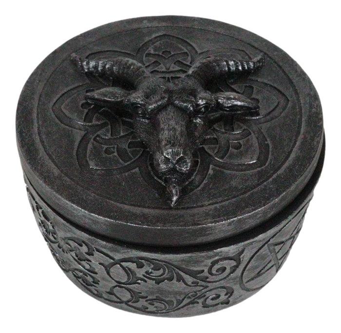 Knights Templar Pentagram Sabbatic Goat Baphomet Decorative Jewelry Box
