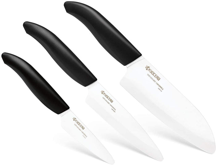 Kyocera FK-3PC BK 3Piece Advanced Ceramic Revolution Series Knife Set