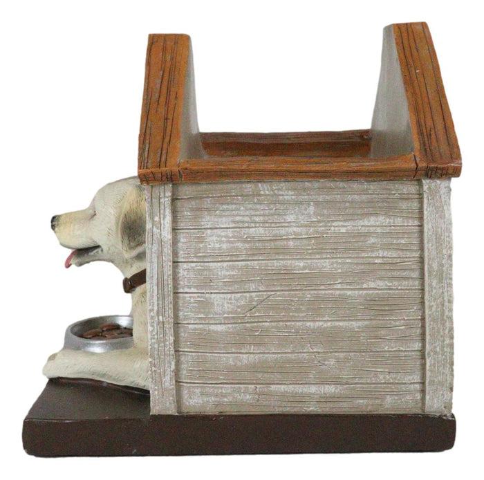Labrador Golden Retriever Dog In Doghouse Kennel Stationery Pen Pencil Holder