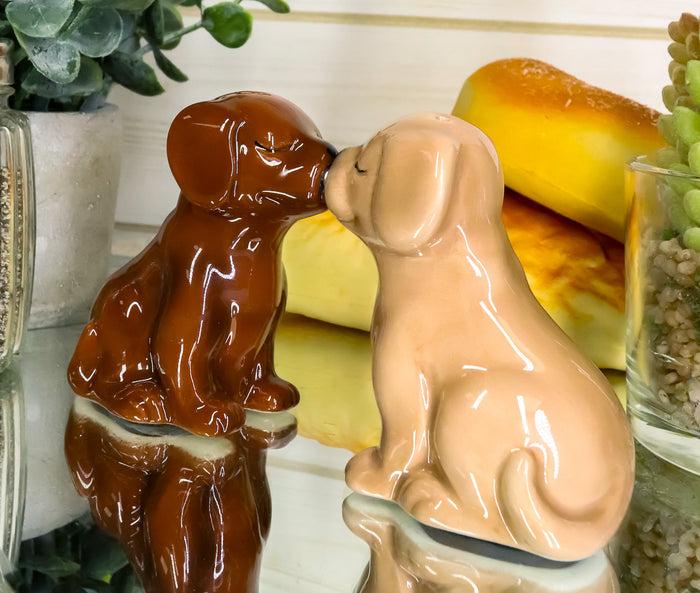 Labrador Puppies Magnetic Salt and Pepper Shakers Set Blond Chocolate