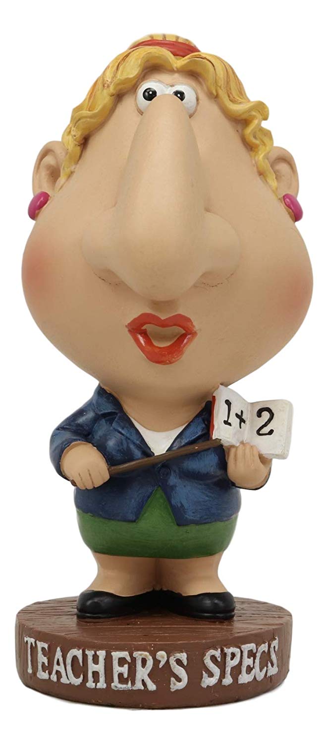Lady Math Teacher Novelty Gifts Whimsical Eyeglass Spectacle Holder Decor Statue