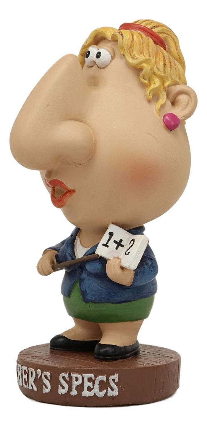 Lady Math Teacher Novelty Gifts Whimsical Eyeglass Spectacle Holder Decor Statue