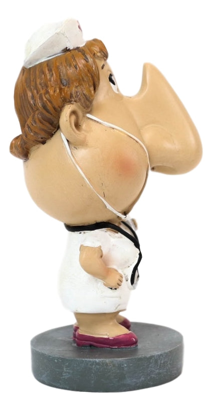 Lady Nurse With Mask Novelty Gift Whimsical Eyeglass Spectacle Holder Statue