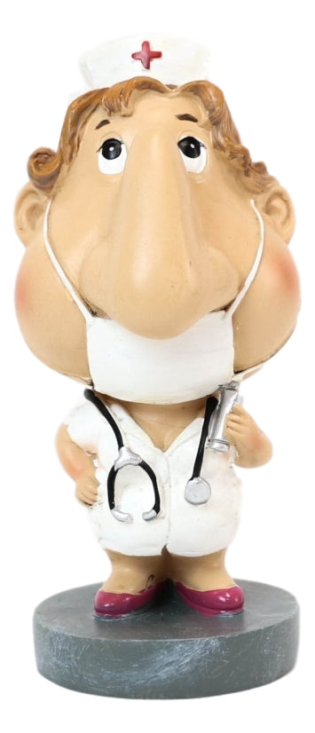 Lady Nurse With Mask Novelty Gift Whimsical Eyeglass Spectacle Holder Statue