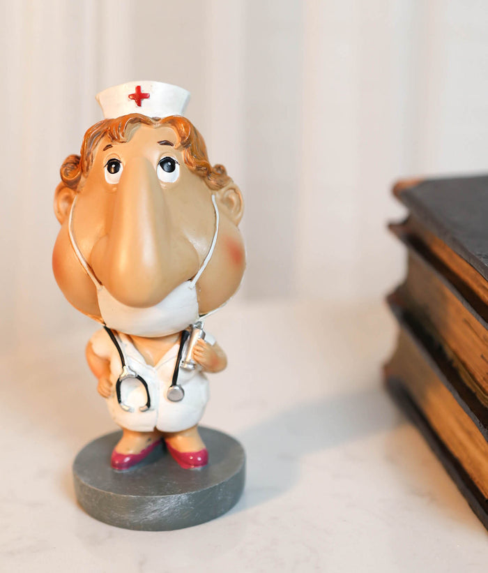 Lady Nurse With Mask Novelty Gift Whimsical Eyeglass Spectacle Holder Statue