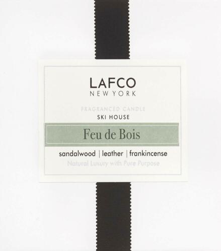 LAFCO New York Ski House Feu De Bois Sandalwood Leather Frankincense Candle 15oz