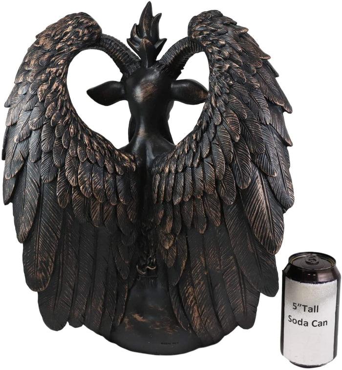 Large 16" Tall Sabbatic Goat Idol Samael Lilith Baphomet Seated Statue