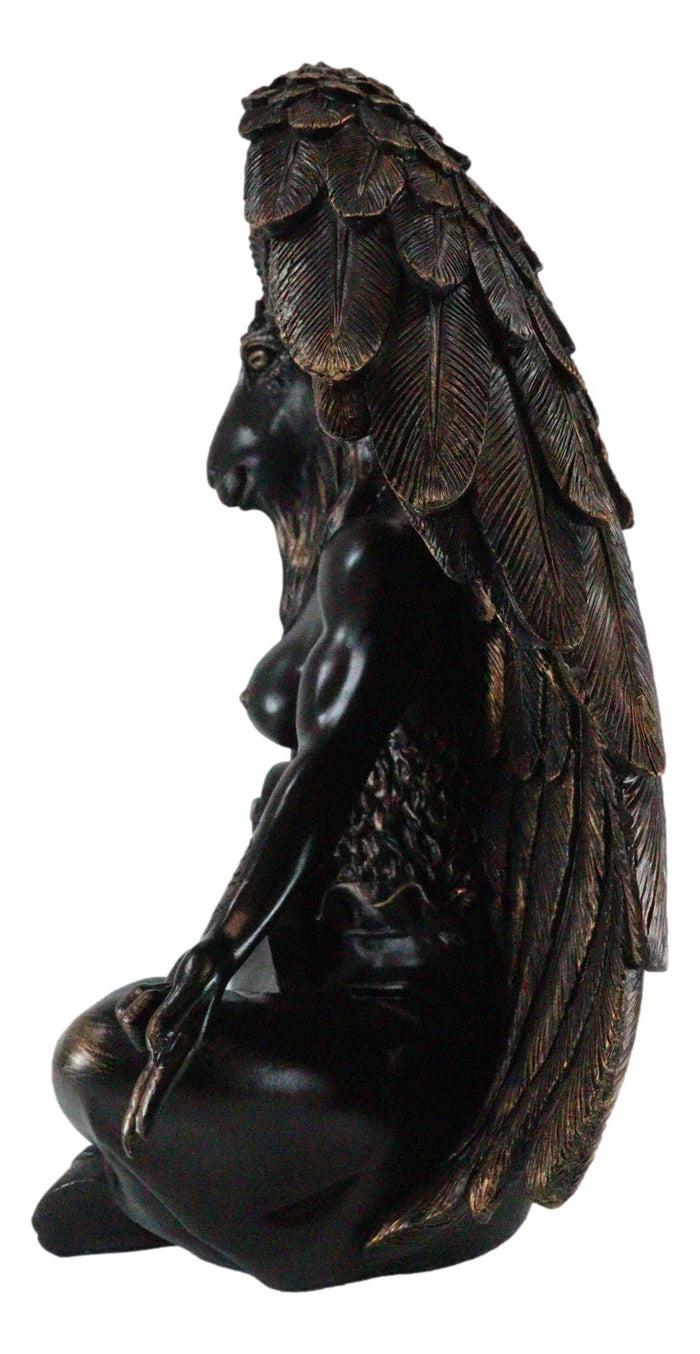 Large 24"H Sabbatic Goat Idol Samael Lilith Baphomet Seated Altar Statue