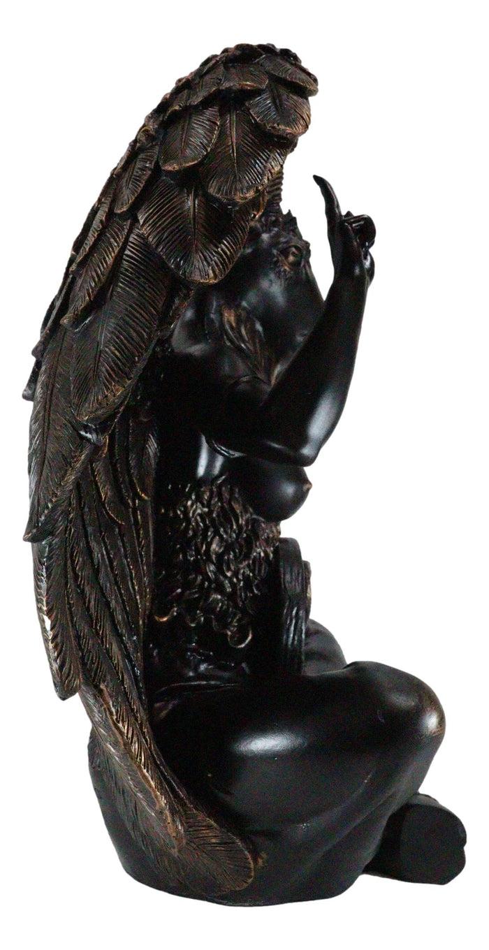 Large 24"H Sabbatic Goat Idol Samael Lilith Baphomet Seated Altar Statue