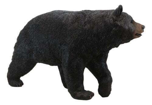 Large Gallery Quality Black Bear Statue 4 Feet Long Rustic Cabin Decor Figurine