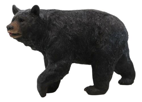 Large Gallery Quality Black Bear Statue 4 Feet Long Rustic Cabin Decor Figurine