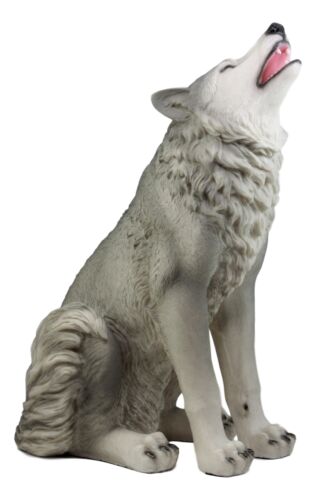 Large Howling Wolf Statue 18"H Mysterious Cries Of The Night Wolf Totem Spirit