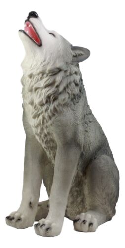 Large Howling Wolf Statue 18"H Mysterious Cries Of The Night Wolf Totem Spirit