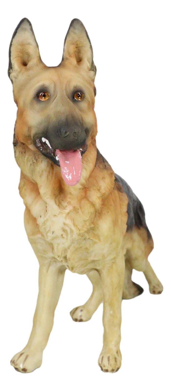 Large Lifelike Realistic Canine German Shepherd Police Dog Pet Pal Figurine