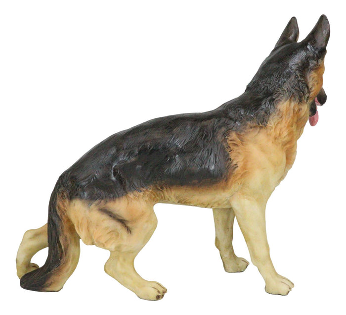Large Lifelike Realistic Canine German Shepherd Police Dog Pet Pal Figurine