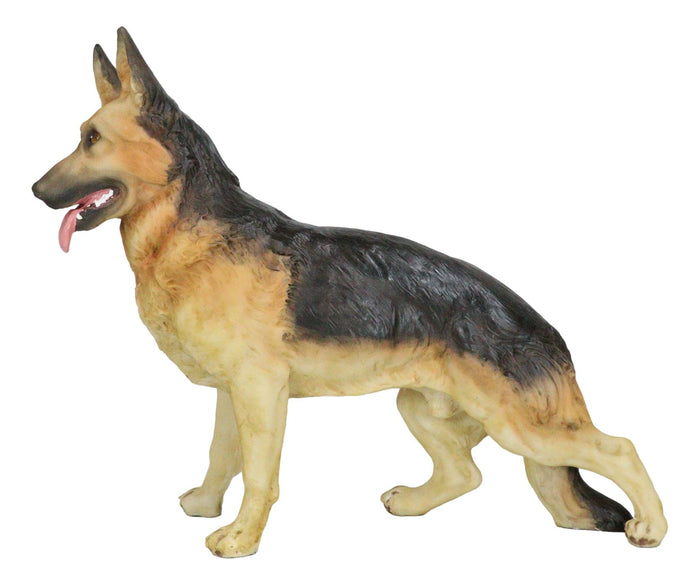 Large Lifelike Realistic Canine German Shepherd Police Dog Pet Pal Figurine