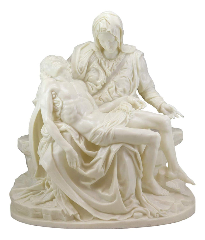 Large Michelangelo Vatican Catholic Reproduction Of La Pieta Statue 18.25"Tall