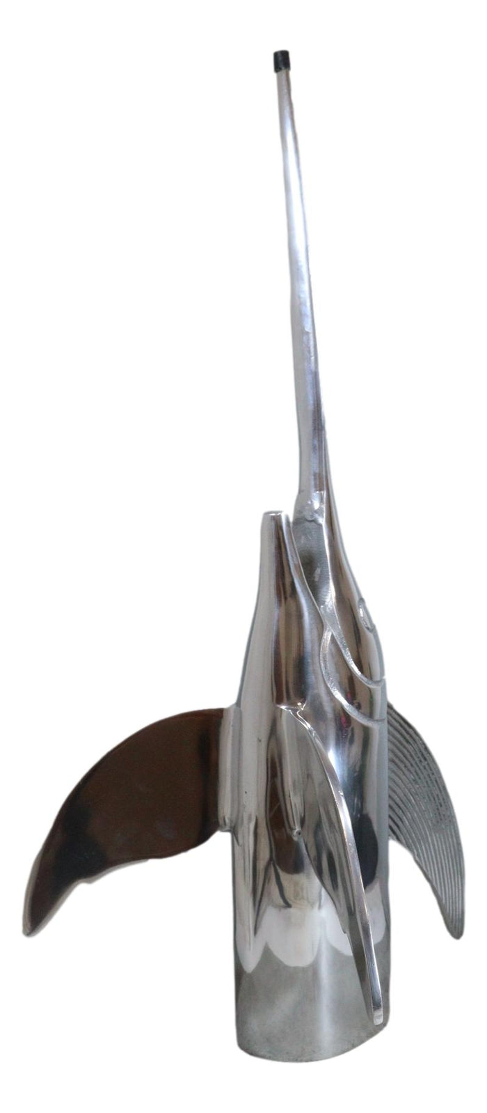Large Nautical Marine Coastal Polished Aluminum Swordfish Wall Head Decor Plaque