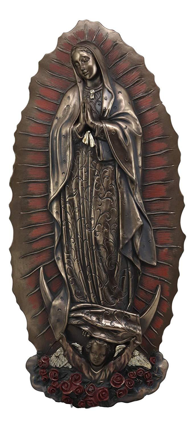 Large Our Lady Of Guadalupe Hanging Wall Decor 14.5"H Virgin Mary Catholic Saint