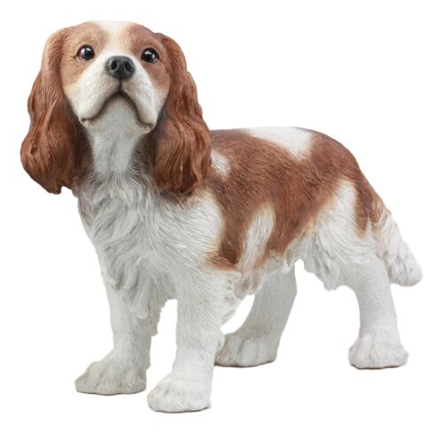 Large Realistic Adorable Cavalier King Charles Spaniel Dog Statue 16"Long
