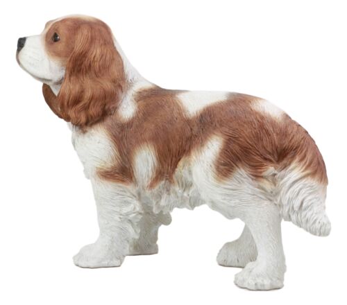 Large Realistic Adorable Cavalier King Charles Spaniel Dog Statue 16"Long