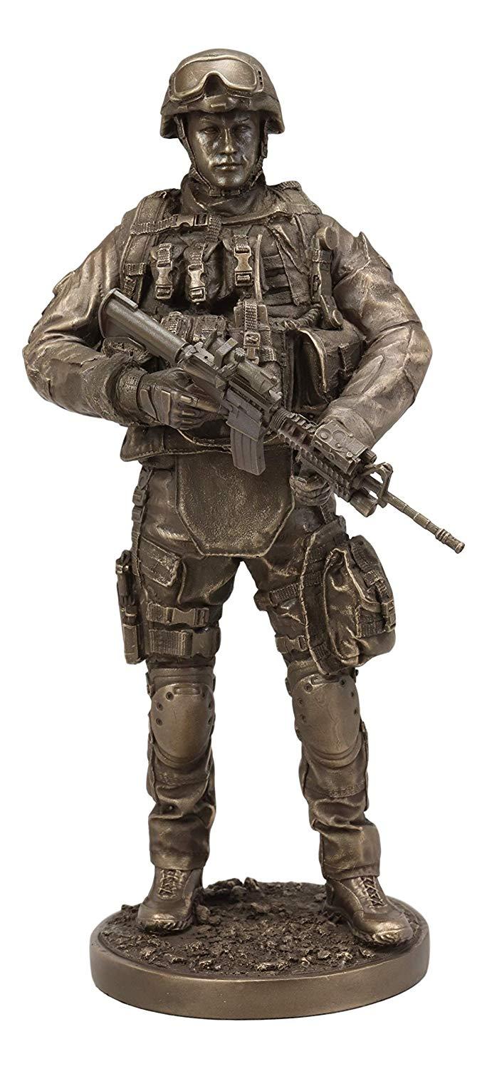 Large US Military Covert Night Mission War Soldier Rifleman Infantry Statue