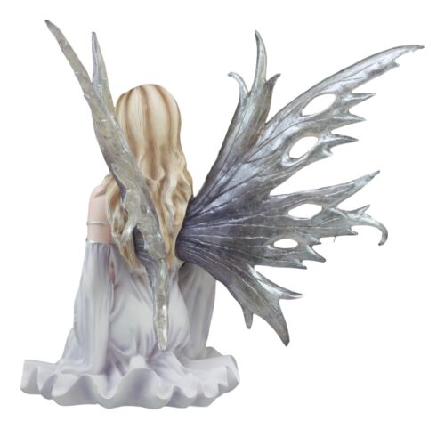 Large Winter Solstice Purity Fairy With Crystal Gazing Ball Statue 11.75"H