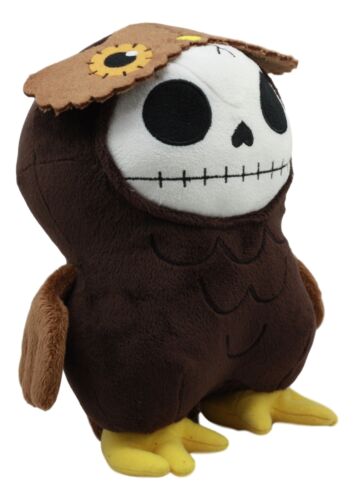 Larger Furry Bones Skeleton Hootie The Brown Owl Plush Toy Doll Collectible 9"H