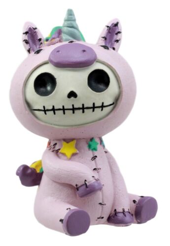 Larger Furrybones Pink Rainbow Unicorn Figurine Hooded Skeleton Monster Unie