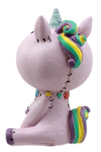 Larger Furrybones Pink Rainbow Unicorn Figurine Hooded Skeleton Monster Unie
