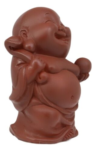 Laughing Buddha With Wisdom Pearl Feng Shui Bodhissatva Maitreya Mini Figurine