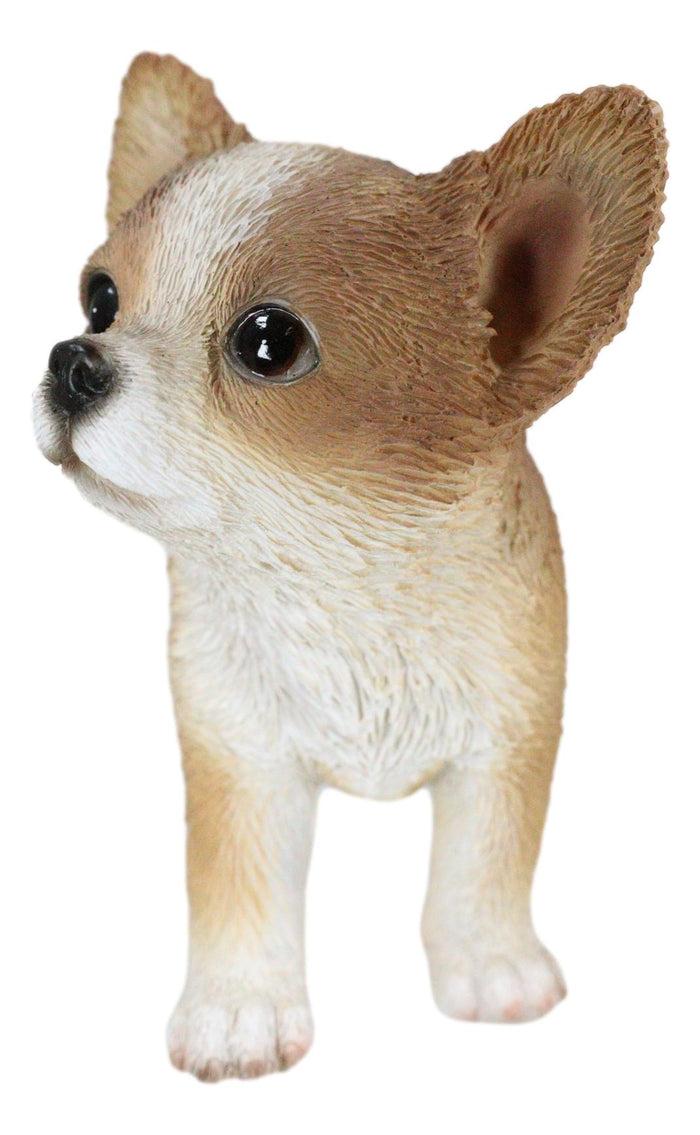 Lifelike Adorable Shorthair Deer Head Chihuahua Puppy Dog Figurine Pet Pal