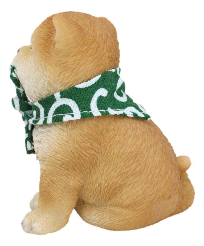 Lifelike Adorable Sitting Japanese Shiba Inu Puppy Dog With Scarf Mini Figurine