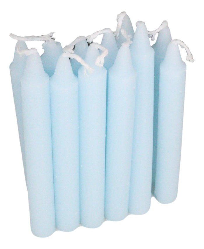 Light Blue Peace Protection Pack Of 12 Wicca Occult Witch Spell Chime Candles