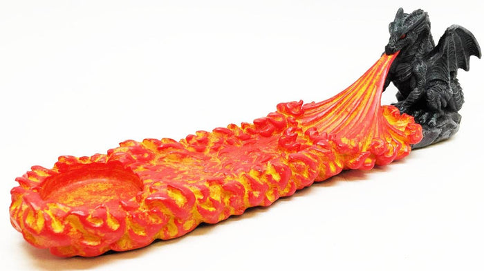 Line Of Fire Flame Breath Of Azure Dragon Incense Burner T-Lite Holder Sculpture