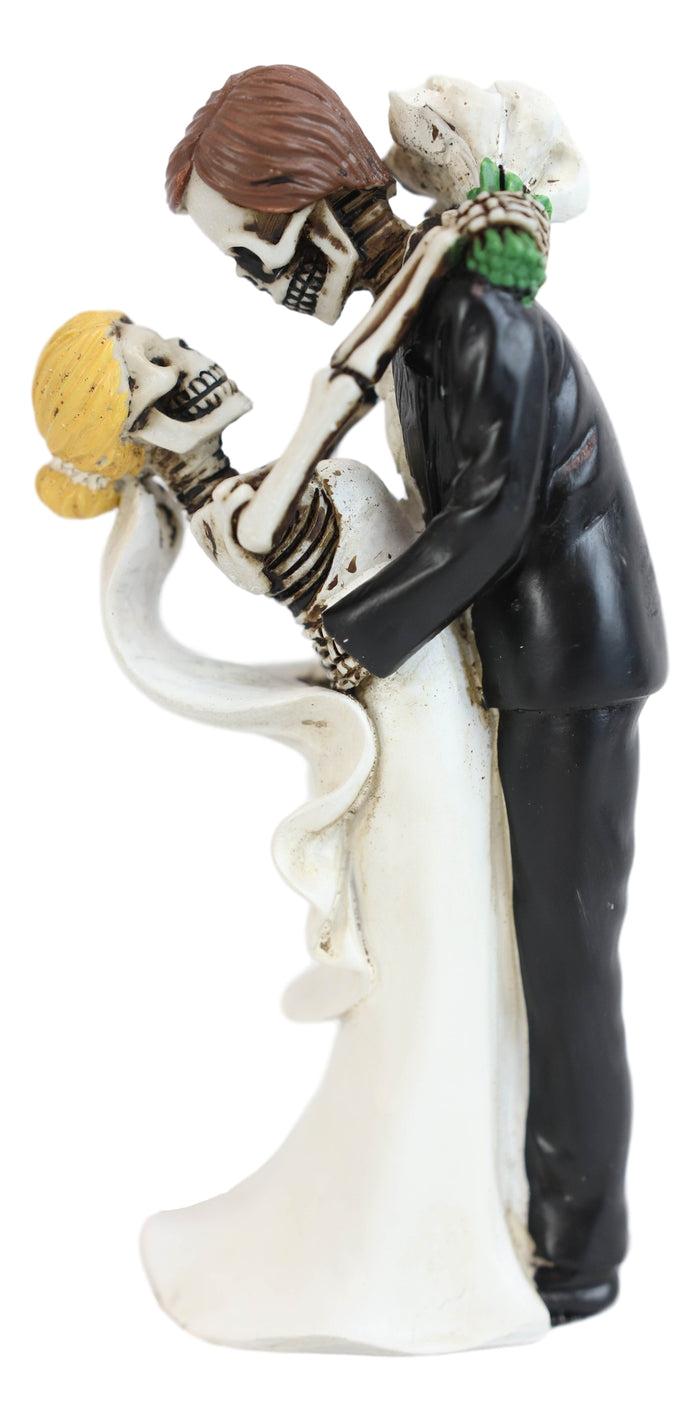 Love Never Dies Day Of The Dead Wedding Dance Skeletons Groom And Bride Figurine