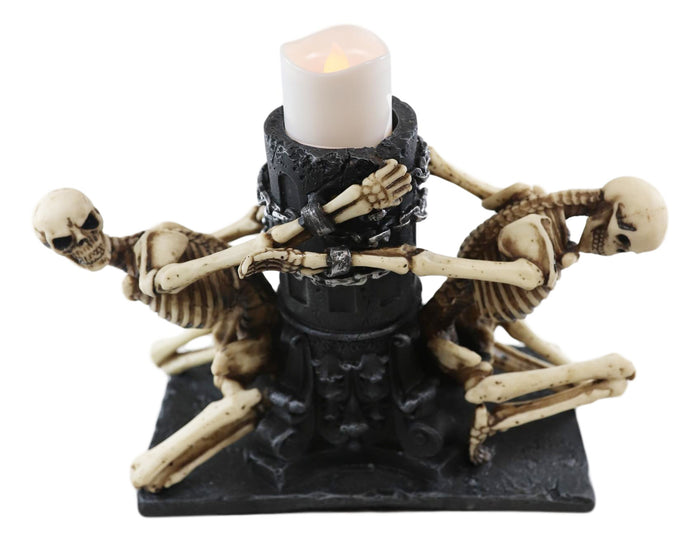 Love Never Dies Dungeon Chained Forbidden Lovers Couples Skeleton Figurine