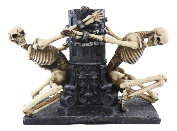Love Never Dies Dungeon Chained Forbidden Lovers Couples Skeleton Figurine