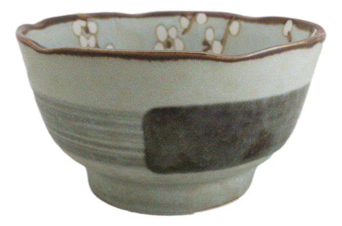 Made In Japan Ceramic Soushun Sakura Cherry Blossoms Small Rice Soup Bowls 10oz
