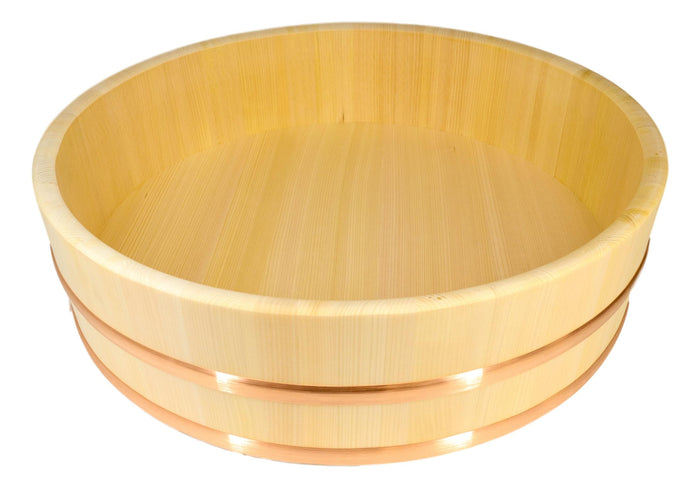 Made In Japan Hangiri Sushi Oke Rice Cypress Wood Large Mixing Bowl Tub 23.5"Dia