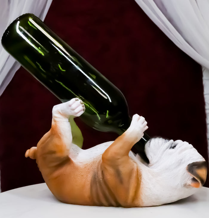 "Meatball" The English Bulldog Wine Bottle Holder Statue 11"Long Canine Dog "Meatball" The English Bulldog Wine Bottle Holder Statue 11"Long Canine Dog