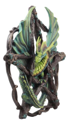 Medieval Fantasy Large Pentagram Dragon Wall Decor With Forest Vines Borders